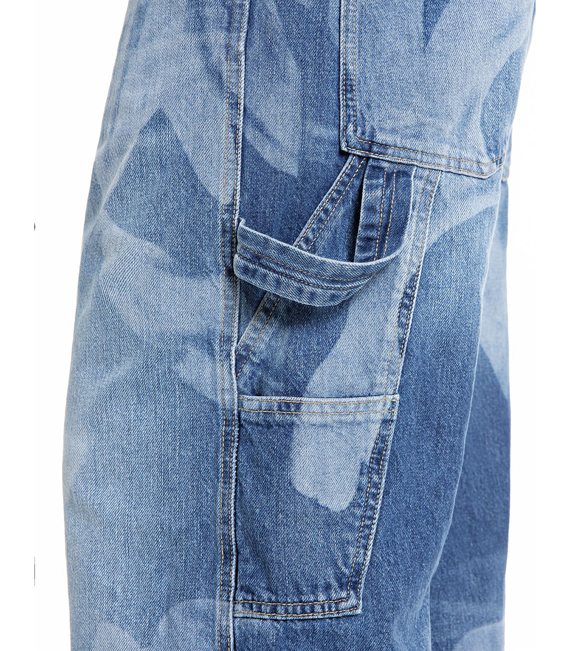 フラワープリントワークワイドデニム 詳細画像 ブルー 8